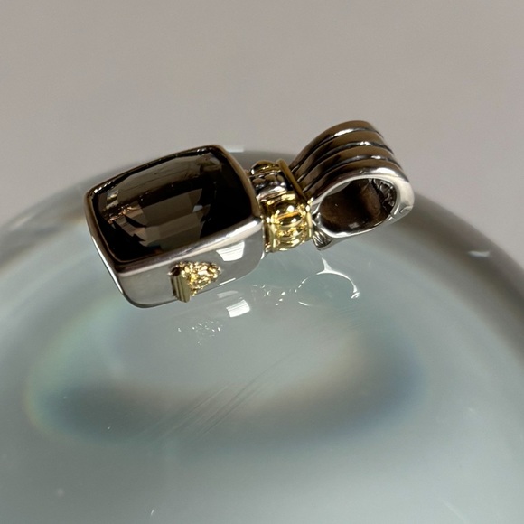 LAGOS S/S 18K gold Smoky Quartz pendant - Picture 6 of 14